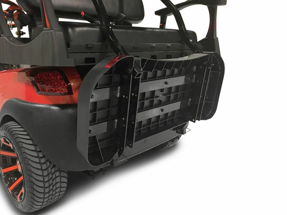 Kit de asiento trasero abatible MadJax Genesis 250 | Cojines negros estándar | Carro Club Car DS Foto 3 de 3