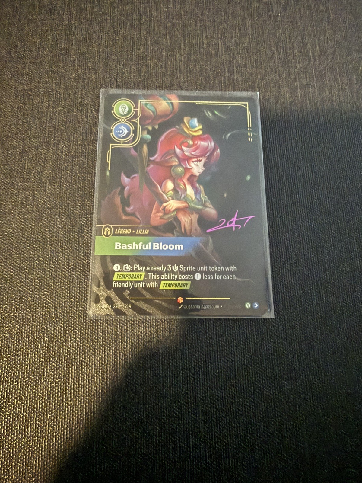 Riftbound Unleashed Lillia - Bashful Bloom Signature 230*/219