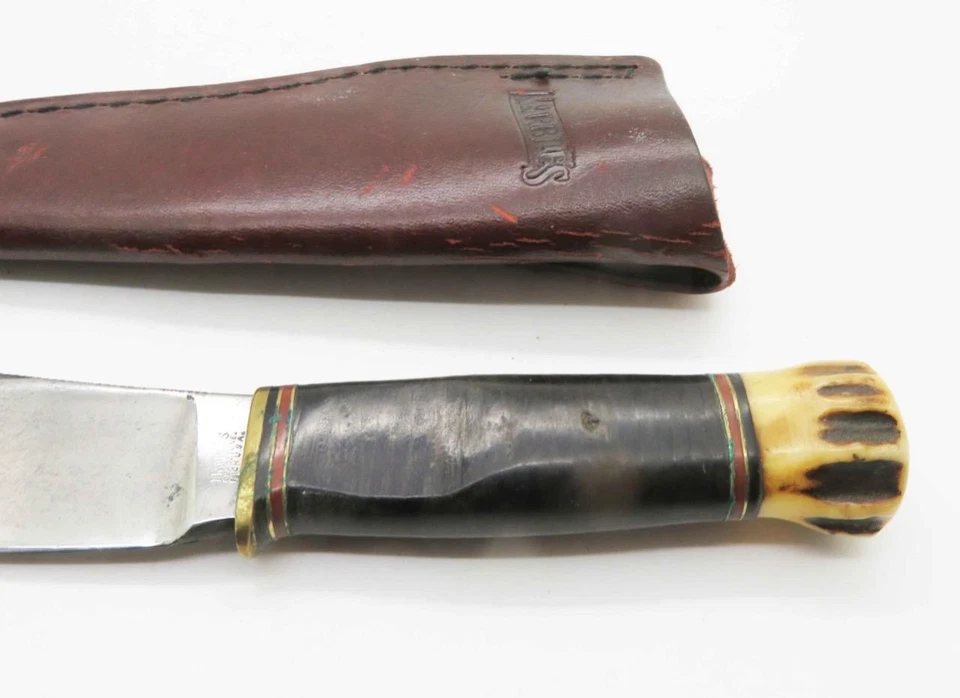 Z32) CUCHILLO ARTESANAL MADERA CANICAS VINTAGE PATENTE PENDIENTE 1915 FUNDA SIN ORIGINAL Foto 3 de 4