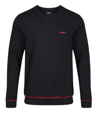 DKNY Herren ACERS Langarmshirt schwarz