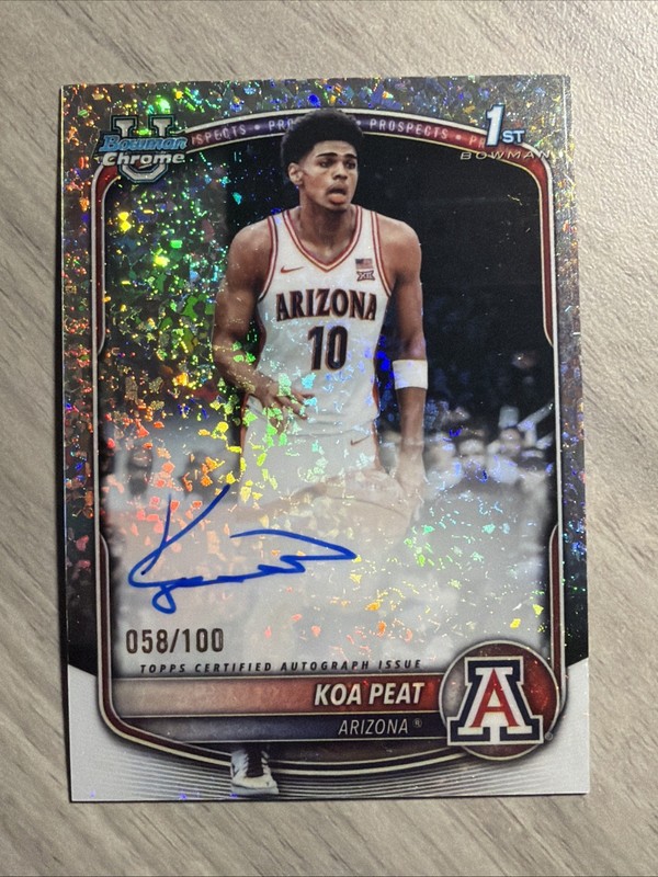 2025-26 Bowman Chrome Koa Peat 1st On Card Auto Mini diamond Refractor /100