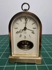 Vintage Linden Pendulum Brass Alarm Clock - Quartz Japan Working