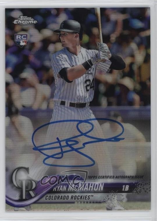 2018 Topps Chrome Rookie Auto Refractor /499 Ryan McMahon #RA-RM Auto 0ai2