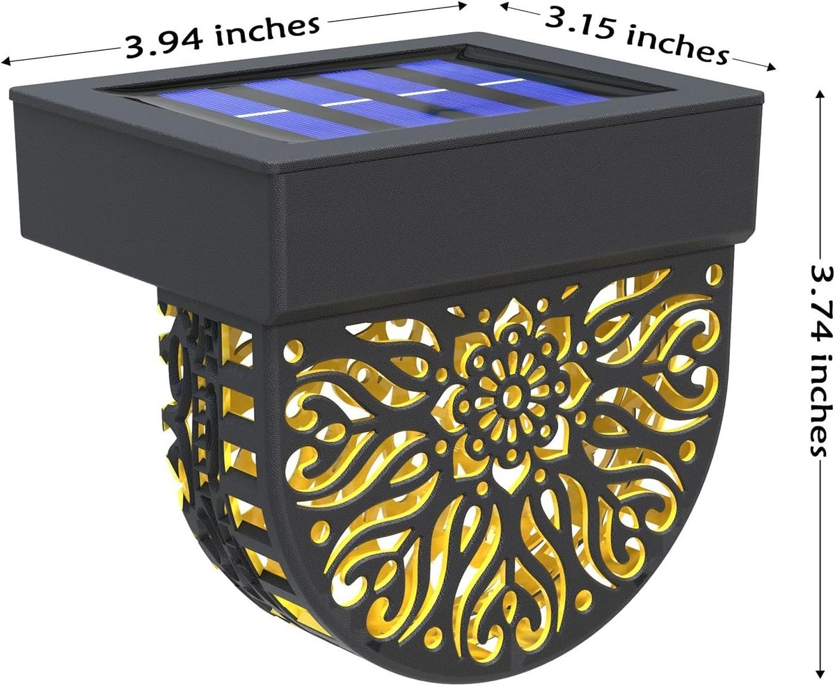 2-Pack Decorative Solar Mandala Lights – IP65 Waterproof, 6-12 Hour Glow, For Garden, Patio, Yard & Pathway