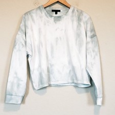 Banana Republic Sage Tie Dye Cropped Sweatshirt Women's Medium Cozy Casual
