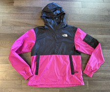 Women's THE NORTH FACE Pink Black Lightweight Pullover Jacket 1/2 Zip Size M