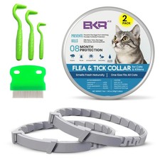 BKRMART Flea and Tick Collar for Cats Kittens Include Tick Removal Tools