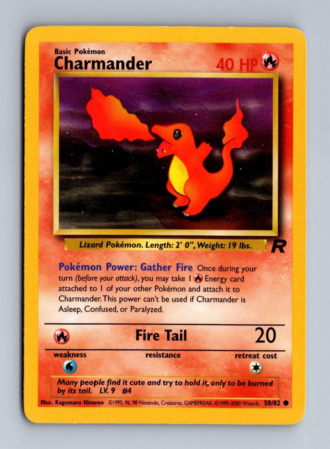 Charmander Team Rocket 50/82 Unlimited MP Pokemon 2000