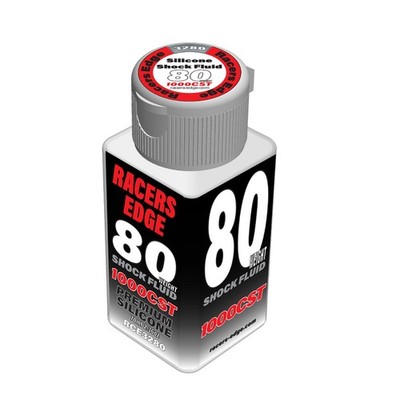 Racers Edge 80 Weight Silicone Shock Oil 1000cst 70ml Bottle RCE3280 3280