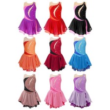 Girls Leotard Ice Skating Dancewear Kids Dress Carnival Costume Jazz Unitard