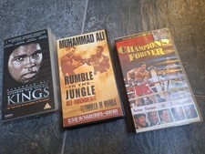 Ali UK PAL VHS Lot, When We Were Kings, Champions Forever, Thrilla and Rumble