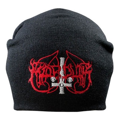 MARDUK Beanie Hat Knitted Warm Black Men's Women's Embroidered Rock Band logo