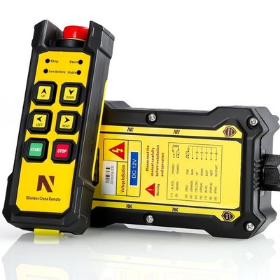NEWTRY Wireless Crane Remote, 12V 4 Button Industrial Crane Controller Hoist