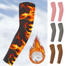 1Pair Arm Warmers Thermal Arm Warmer Cozy Arm Sleeves Winter Cycling Arm Warmer  