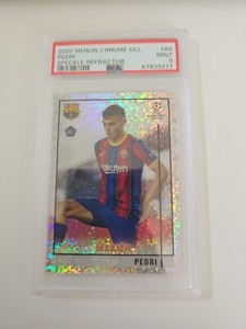 2020 Topps Merlin Chrome Speckle Pedri /150 PSA 9