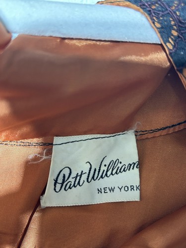 XL 18 Vintage Patt William schwarz und orange Partykleid Cocktailkleid Vintage - Bild 8 von 8