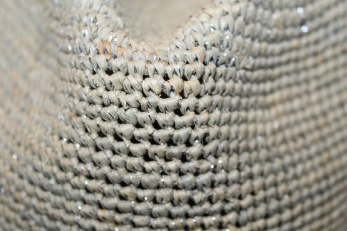 Sombrero de rafia FLORA BELLA sol playa vaquero moldeable ganchillo metálico - Imagen 16 de 20