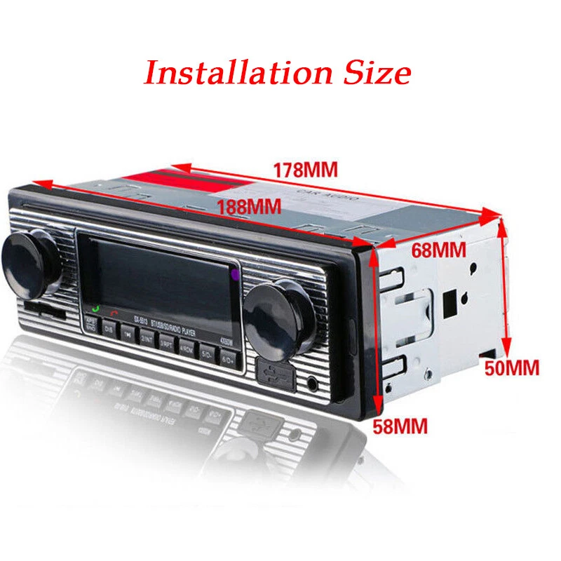 Receptor MP3 estéreo para automóvil LCD 1DIN 4 canales Bluetooth manos libres llamadas radio FM Foto 4 de 4