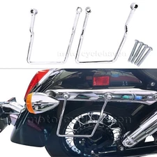2004-up Honda Shadow VT750 VT 750 Aero Saddle Bag Support Brackets Bars Chrome
