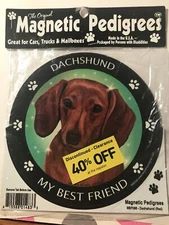 Pet Gifts USA Magnetic Pedigrees Dog Magnet - DACHSHUND "My Best Friend"