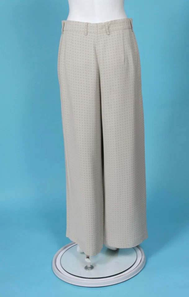 Pantalones Pantalones De Colección ESCADA Gris Taupe Textura Rayas Estampado Geométrico Talla 40/944 Foto 3 de 4