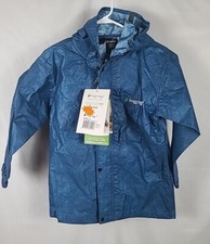NEW FROGG TOGGS KIDS M NWT RAIN JACKET POLLY WOGG POLYPROPYLENE HOOD ROYAL BLUE