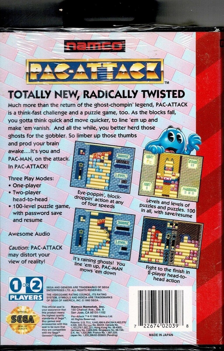 SEGA GENESIS PAC ATTACK パックアタック Pac-Attack (Sega Genesis, 1993) for sale online | eBay