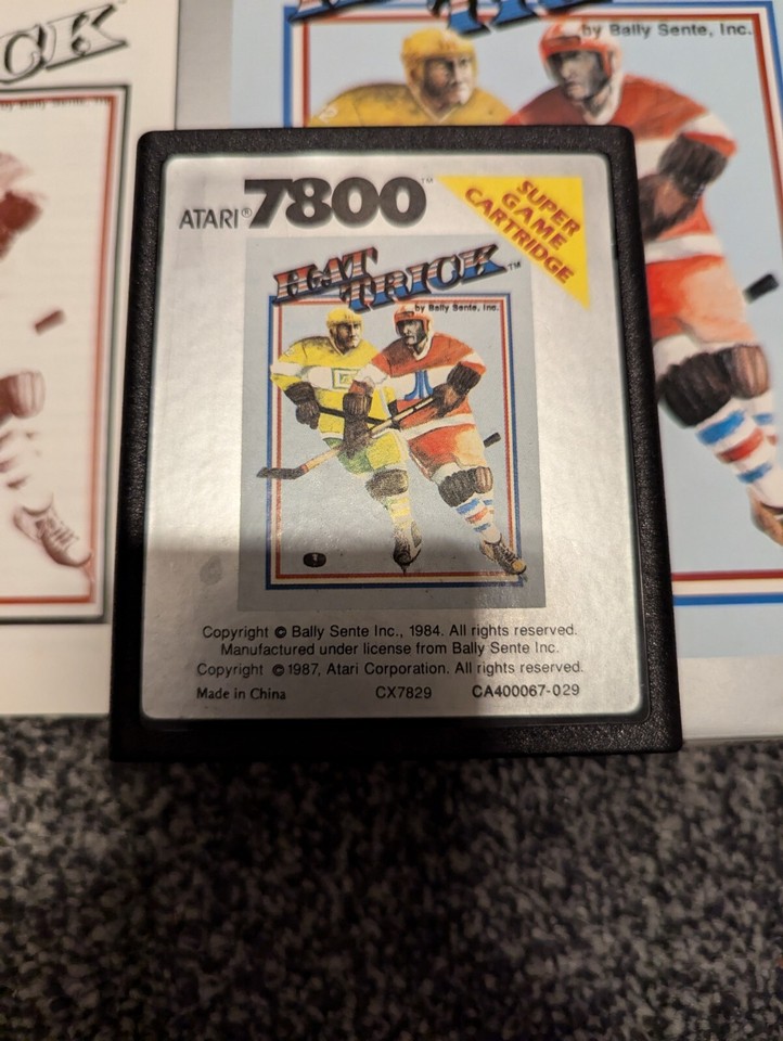 Atari 7800 Hat Trick Game Cartridge, Boxed With Manual eBay