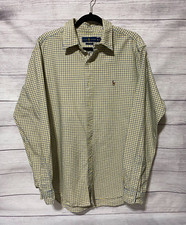 Ralph Lauren Plaid Long-Sleeve Button Up Classic Fit Dress Shirt  Men's XL 