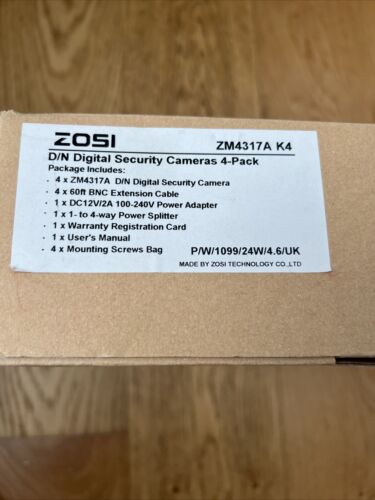 ZOSI Digital Day/Night Security Cameras 4 pack zm4317A K4 - Brand new - Picture 5 of 6