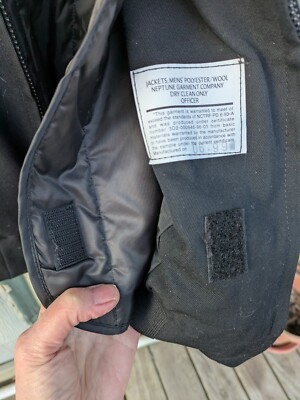 Neptune Garment Co. Men's Black Military Bomber Jacket Size 36