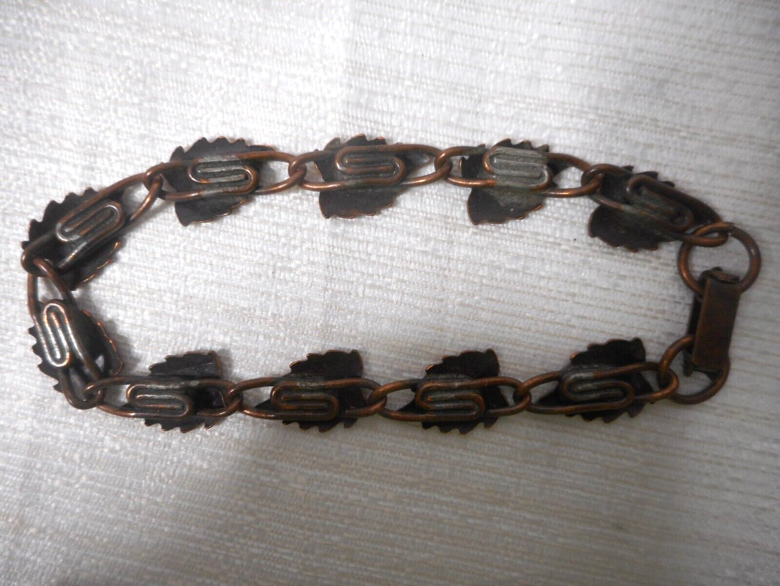 Modernist Solid Copper Chain Link Bracelet 10 Til… - image 5