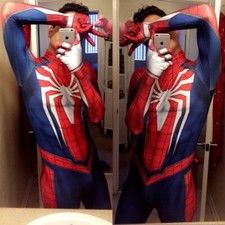 Spider-man Cosplay Spandex 3D Jumpsuit Suit Bodysuit Costume Halloween Adult