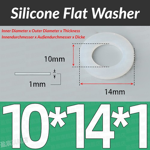 Silicone Plain Flat Washer O Rings Sealing Gaskets Ring Food Grade Thickn1mm-5mm - Picture 115 of 235