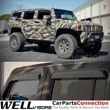WellVisors Window Visors 2006-2010 For Hummer H3 Side Deflectors stick-on Series