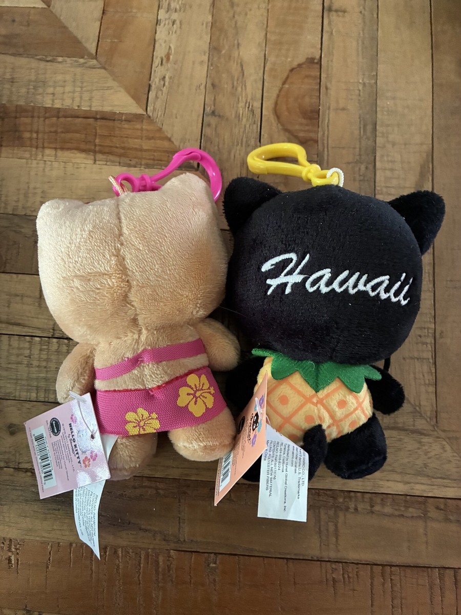 Sanrio Hawaii Plush Keychains – Hello Kitty & Badtz-Maru