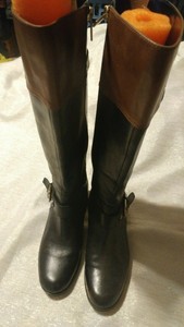 bandolino riding boots two tone