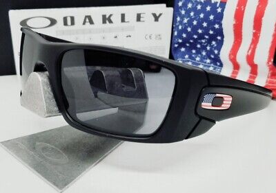 Oakley SI Gascan Sunglasses - USA Flag - Matte Black / Gray Lens