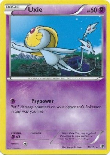 Pokémon TCG - Uxie - 36/101 - Rare - Black & White: Plasma Blast [Near Mint]
