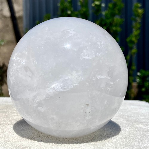 1.8LB Natural White Crystal Clear Quartz Crystal Sphere Ball Healing - 第 5/16 張圖片
