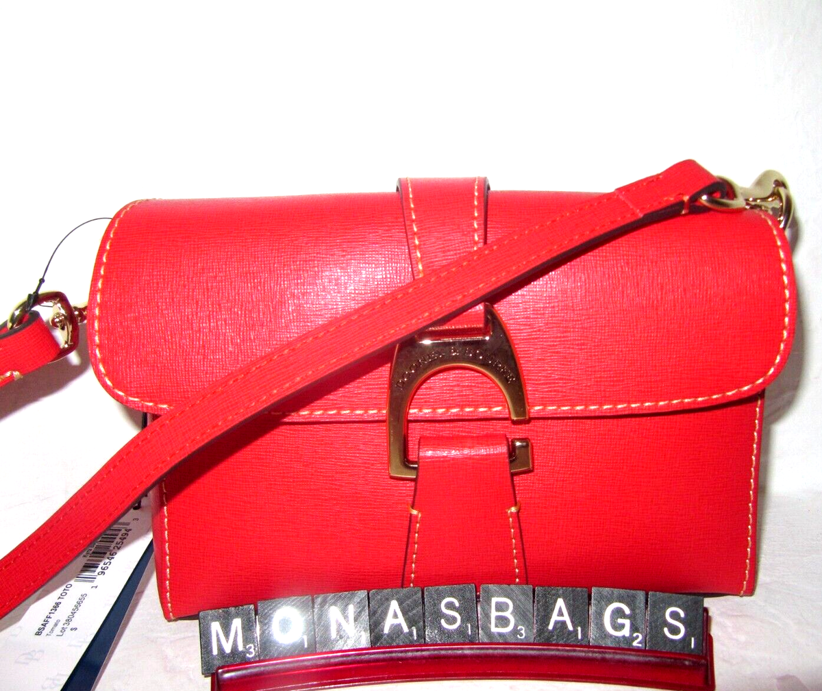 Dooney & Bourke New Kyra Tomato Red Saffiano Leather Shoulder