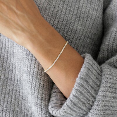 Tennis Armband Pl. Gold Swarovski Elements Kristalle Original Damen Stahl