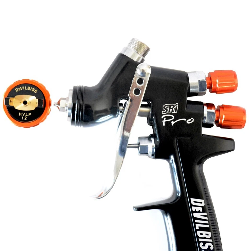 DeVILBISS Mini pistolet de voiture Sri pro 1.2mm gravité alimenté hvlp pulvérisa - Photo 3/4