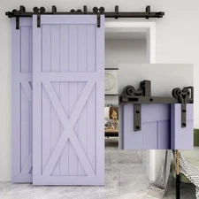 4-20FT Sliding Barn Door Hardware Closet Track Kit for Single/Double/Bypass Door