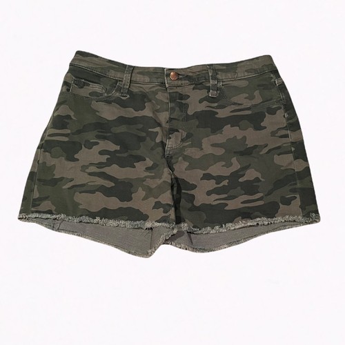 Camouflage Camo High Rise Midi Shorts 