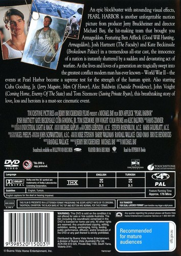 Pearl Harbor DVD (Region 4) VGC Platinum Collection NEW CASE - Picture 4 of 5