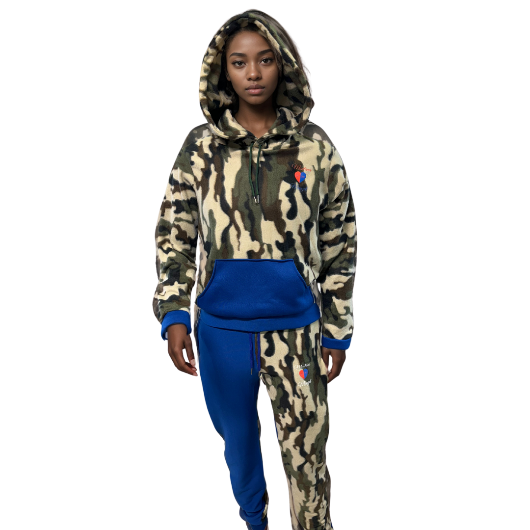 Montana Manzel Unisex Two-Piece Color-Block Fleece Sweatsuit