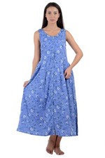 Sleeveless Crease-Free Printed Dress | Cotton Lane