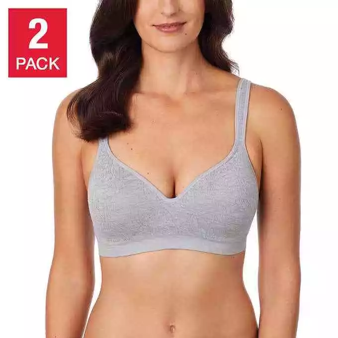 CAROLE HOCHMAN Seamless Comfort Bra WIRE FREE MOLDED CUPS 2 Pack