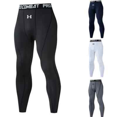 Herren Kompressionshose Laufen Rüstung Fitnessstudio Sport Fitness Training warm Thermo UK